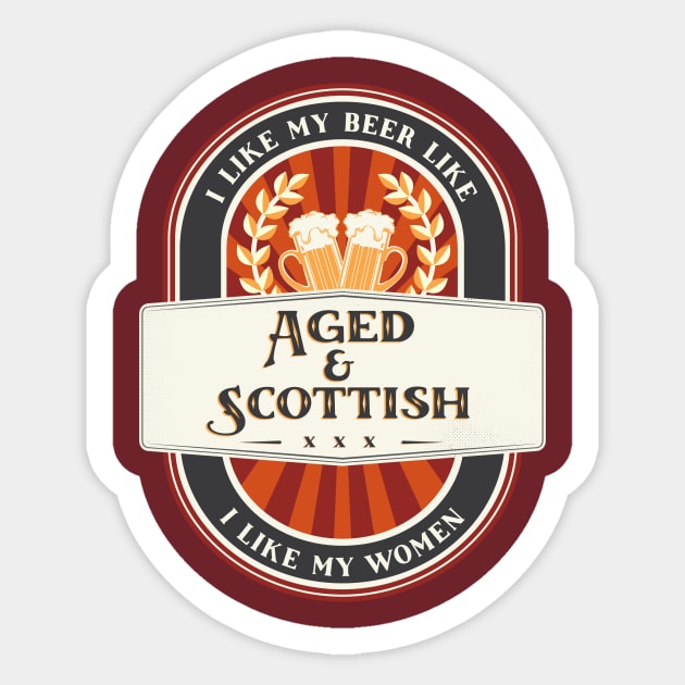 Aged & Scottish Beer Sticker by BootzElle